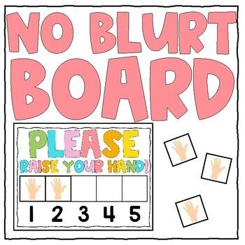 a sign that says no blurrt board please raise your hand