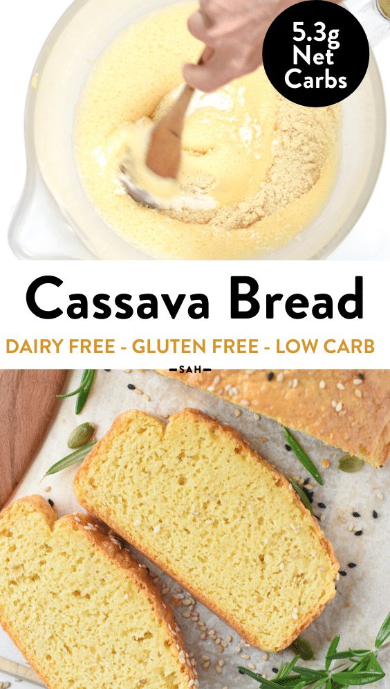 this is an easy and delicious cassava bread recipe for gluten free low carb