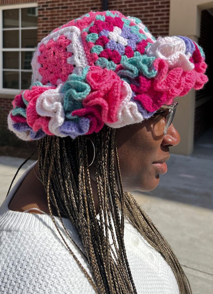 Do you love a cute hat? You have to add this hat to your wardrobe. Pick your colors between one and four colors. Hat pictured is Soft pink punch. Cute Pink Bonnet With Curved Brim, Fun Pink Cap Style Hat, Playful Pink Mini Hats (one Size Fits Most), Playful Pink Mini Hat, One Size Fits Most, Playful Pink Mini Hats, One Size Fits Most, Trendy Pink Bucket Hat For Winter, Playful Pink Mini Hat, Whimsical Pink Mini Cap Hats, Cute Pink Brimmed Hat