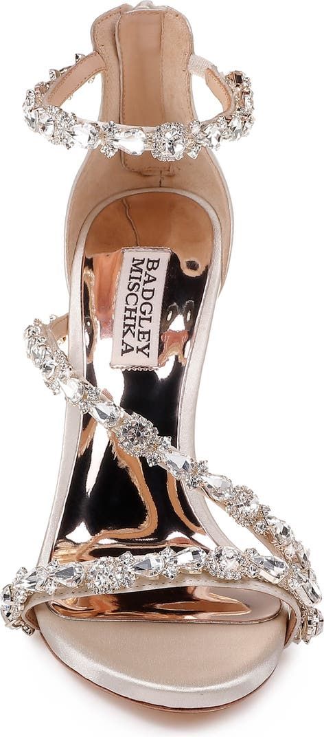 Badgley Mischka Quest Strappy Sandal BADGLEY MISCHKA COLLECTION Sparkling Shoes, Evening Shoe, High Hills, Lord Help, Women Platform Shoes, Stiletto Shoes, Wedding Heels, Evening Shoes, Dream Board