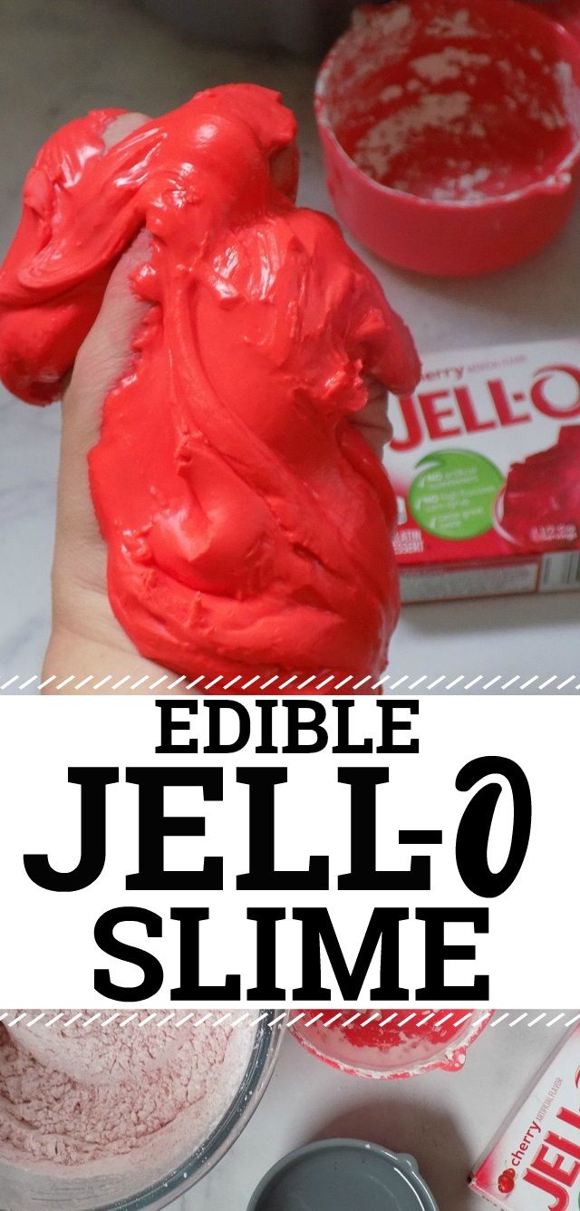 edible jell - o slime recipe for kids and toddlers to make in the kitchen