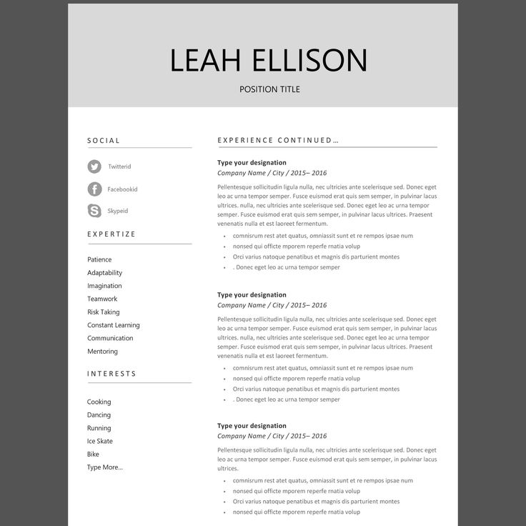 a professional resume template with no work experience