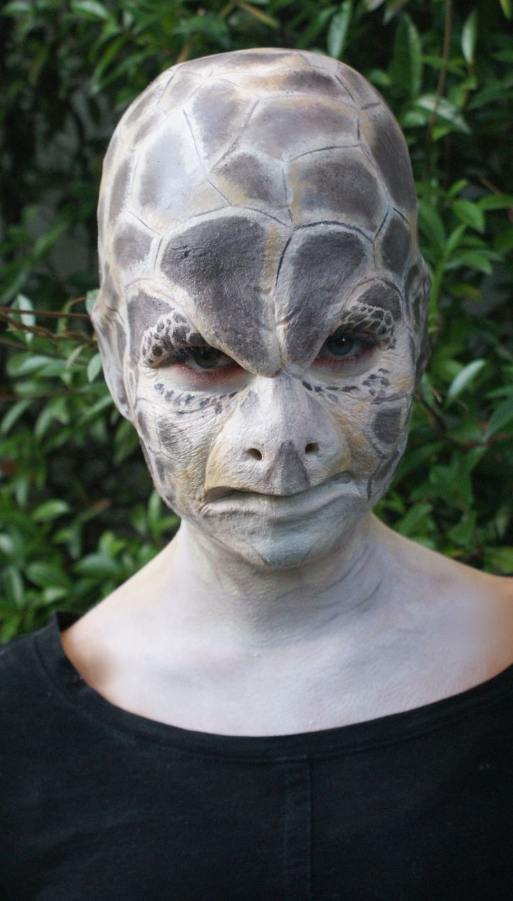 Turtle Turtle Makeup, Makeup Mask, Wonderland Makeup, Animal Makeup, Prosthetic Makeup, Turtle Costumes, Awesome Makeup, March Hare, Animal Costumes