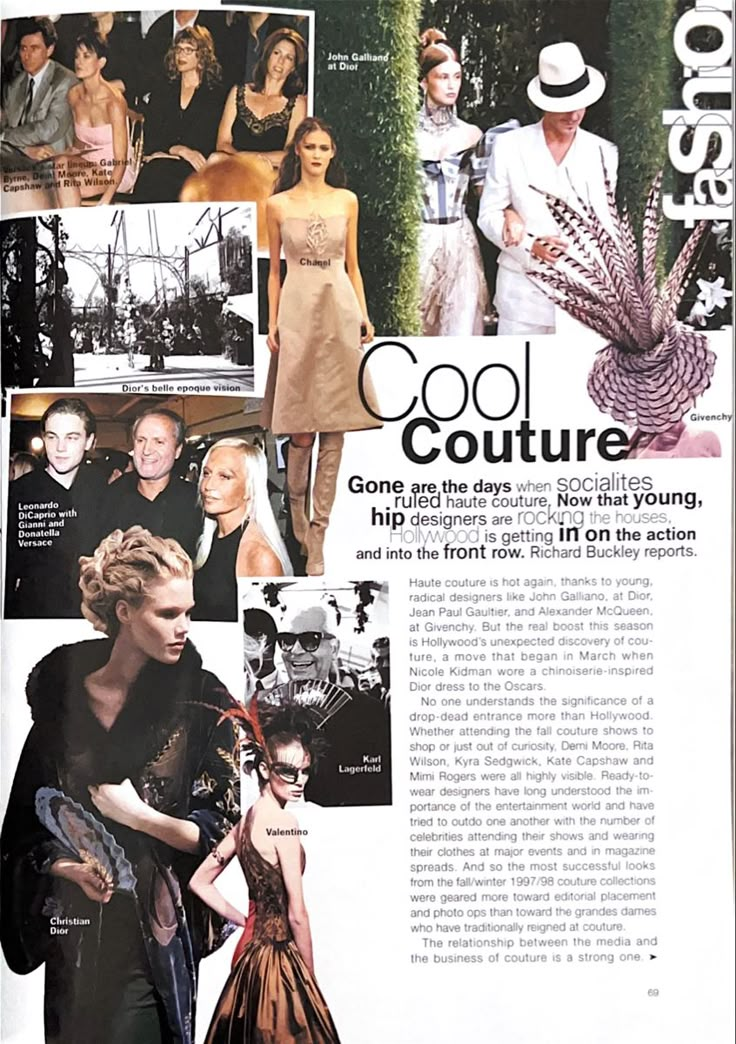 an article from the fashion magazine cool couture