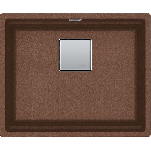 a brown square shaped tray with a light switch on the side and a white background