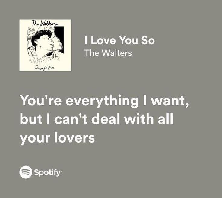 an ad for spotify with the caption you're everything i want, but i can't deal with all your lovers