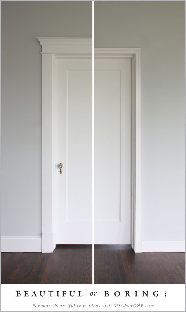 an empty room with two doors and the words beautiful or boring?