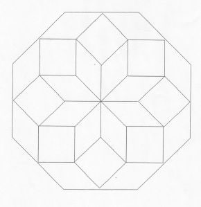 an image of a geometric design that looks like hexagonal shapes