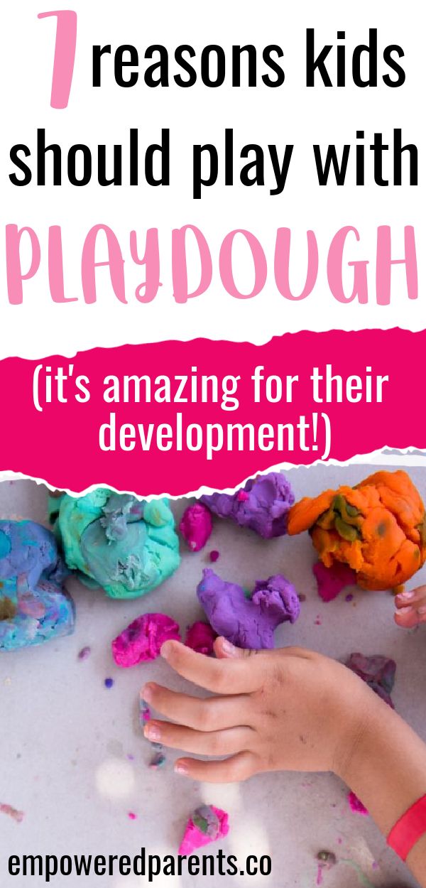 a child is playing with playdough and it's amazing for their development