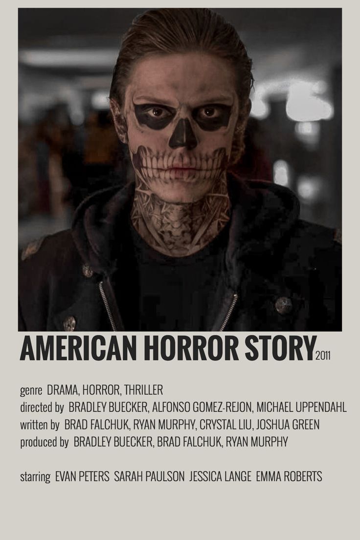 the poster for american horror story, which features an image of a woman with tattoos on her face