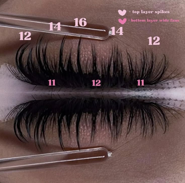 Feather Eyelash Extensions, Fluffy Wispy Lashes, Easy Wispy Lash Map, Lash Extensions On Mannequin, Wispy Lash Mapping With Spikes, Valentines Day Lash Extensions, Volume Lash Maps, D Curl Lash Map, Wispy Eyelash Extensions Map