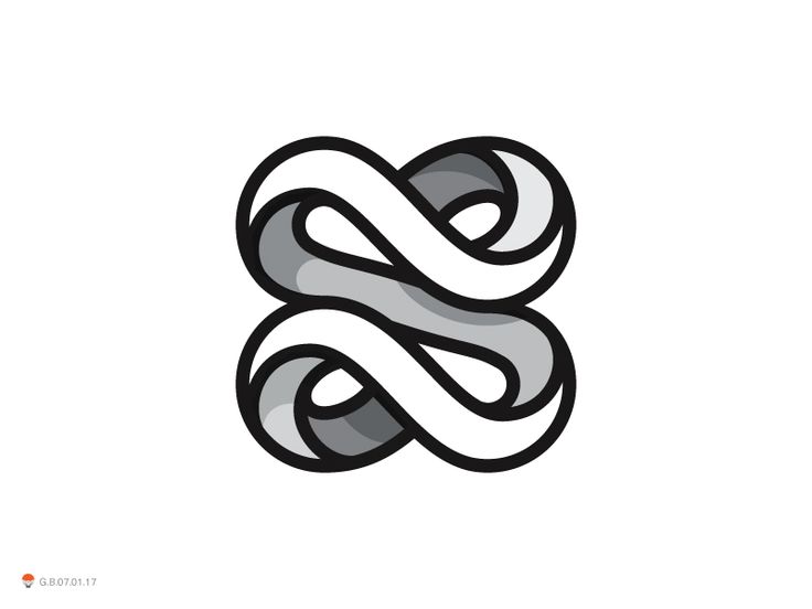 the letter s is made up of two intersecting lines, and it appears to be black and white