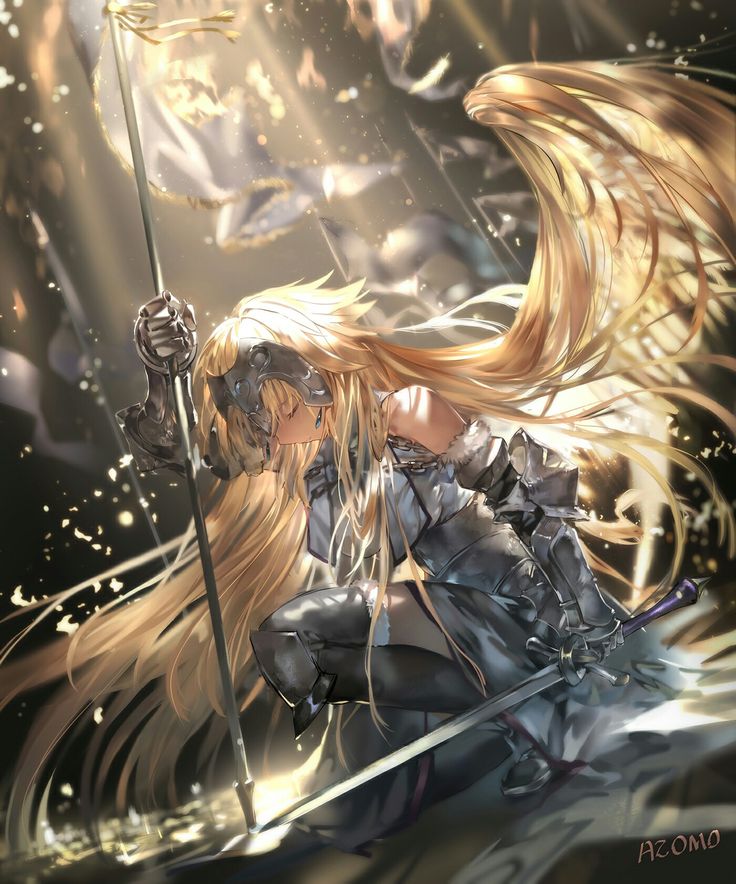 Fate : Ruler | Jeanne'd Arc | Beautiful♡♡♡ Durarara!!, Joan Of Arc Fate, Jeane D Arc, Rin Tohsaka, Angel Warrior, Ange Demon, Fate Stay Night Anime, Joan Of Arc, Fate Anime Series