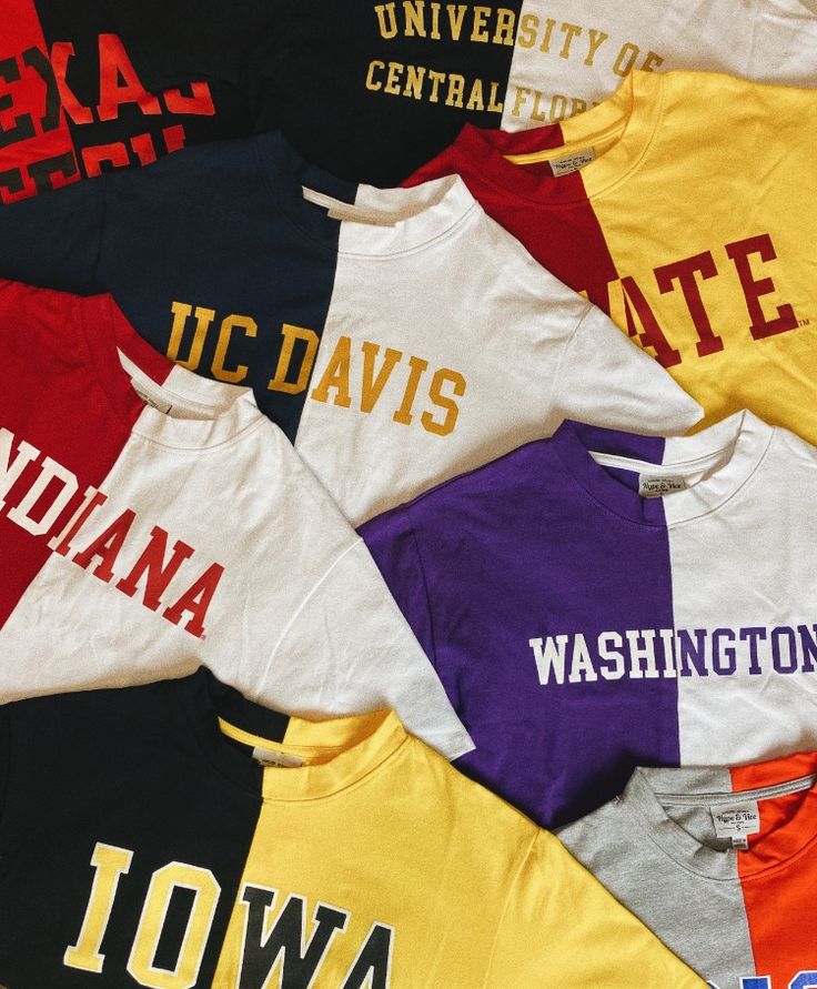 Shop cute and trendy college tops! Tube tops, fashion tees, tailgate skirts, cute college sweatshirts perfect for game day  or everyday! College Shirt Diy, College Shirt Design, College Tops, College Tailgate Outfit, Tailgate Clothes, College Clothing, College Gameday Outfits, Tailgate Shirt, Outfit 2020