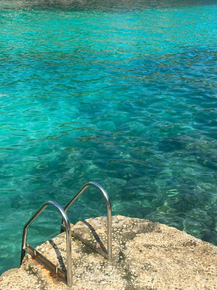 the water is crystal blue and clear, but it's not too bright to see