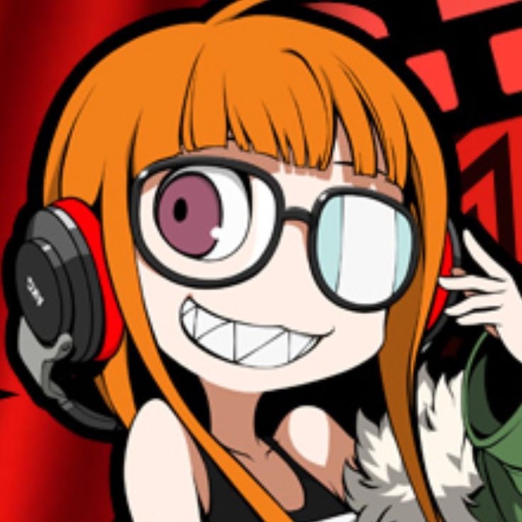 an anime character with glasses and headphones