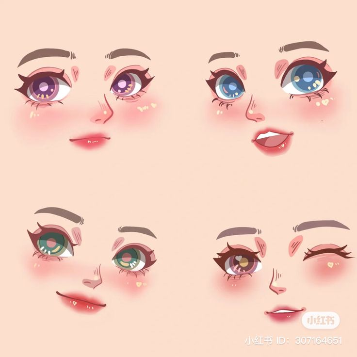 an image of various eyes and eyelashes with different shapes, sizes and colors on them