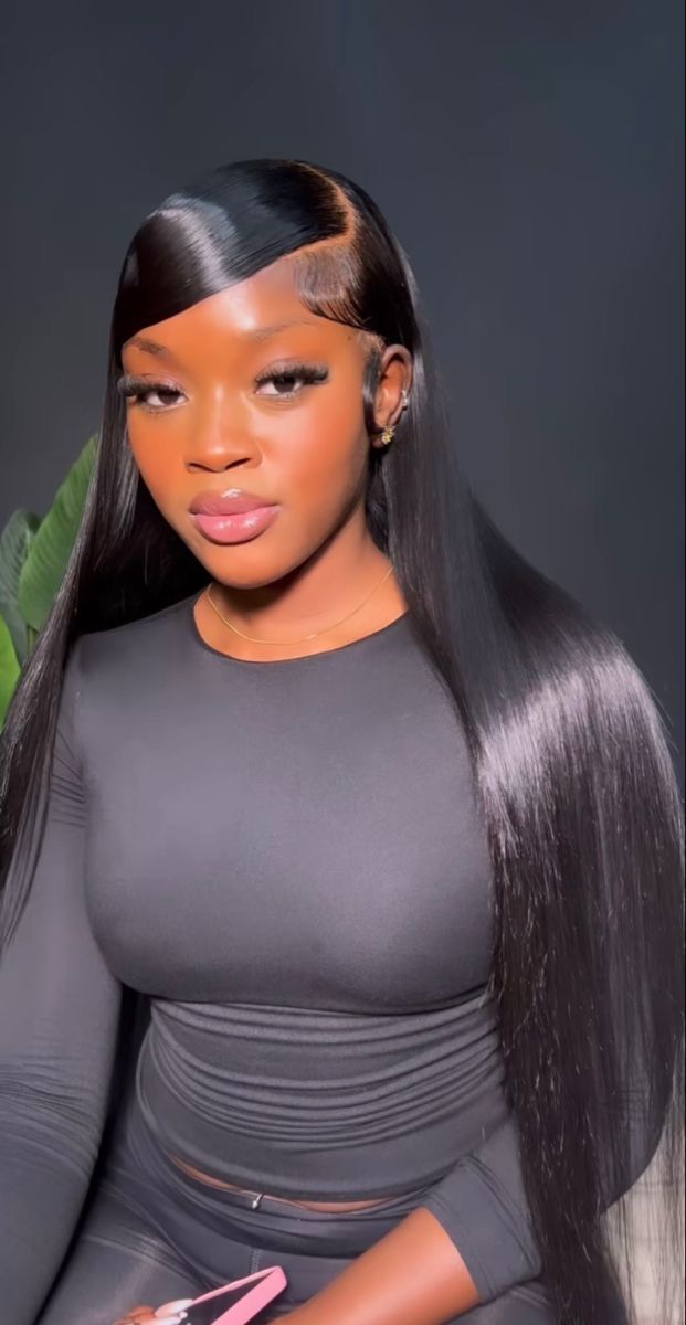 Black Hair Wigs, Frontal Wig Hairstyles, Hd Lace Wig, Quick Weave Hairstyles, Full Frontal, Model Pose, Frontal Hairstyles, Pretty Braided Hairstyles, High Ponytail