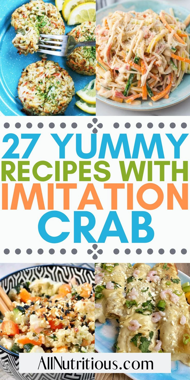 Crab Recipes Healthy, Immitation Crab Recipes, Crab Recipes Easy, Crab Salad Recipe, Crab Meat Recipes, Crab Dishes, List To Make, Healthiest Seafood, Recipes To Try At Home