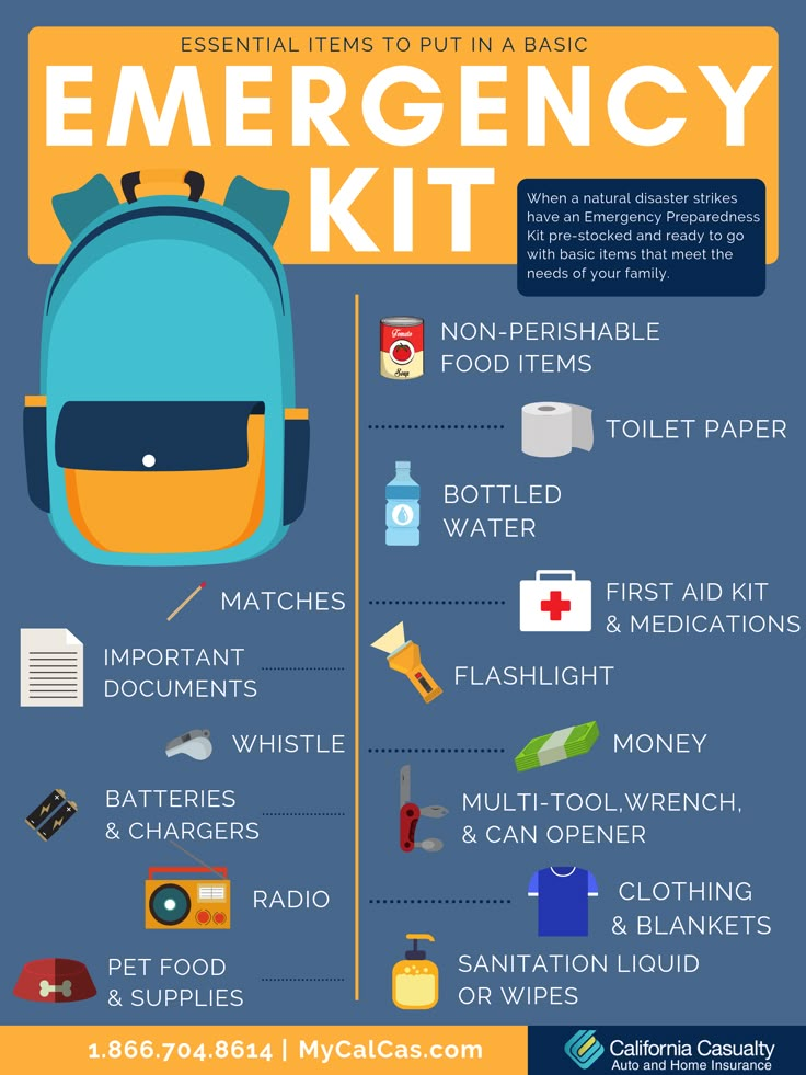 When an emergency or natural disaster strikes, it’s important to have an emergency preparedness kit stocked and ready to go. Learn how to make your own at www.mycalcas.com Tsunami Emergency Kit, Typhoon Emergency Kit, Flood Emergency Kit, Typhoon Preparedness Tips, Emergency Kit For Disaster, Natural Disasters Preparedness, Brochure About Typhoon Preparedness, Emergency Bag Disaster Preparedness, Preparedness For Disaster