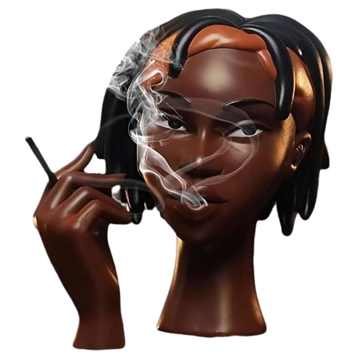 PRICES MAY VARY. 【 Quality】 Made From High-quality Resin Materials, Our Head Scents Burner Black Women Face Is Visually Appealing But Also Durable. The Exquisite Shape And Carved Patterns Make It Even More Unique And Attractive, Adding A Of To Your Décor. 【Expressive Facial Features】Head Incense Burner Black Woman, The Figure's Black Hair Styled In A Sleek, Pulled-back Manner A Sense Of And Sophistication. The Closed Eyes And Subtle Smirk On The Figure's Face Give It A Relaxed And Approachable . Cool Room Stuff, Black Women Elegant, Room Waterfall, Decorations For Bedroom, Cool Room, Women Face, Room Stuff, Improve Sleep Quality, Incense Cones