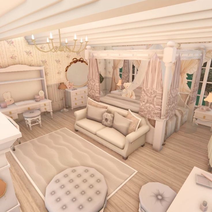 Bedroom Idea In Bloxburg, Cute Room Bloxburg, Room Decor Bedroom Bloxburg, Coquette Bloxburg Room Ideas, Cute Bloxburg Decor Ideas, Bloxburg House Rooms Ideas, Bloxburg Fancy House Ideas, Bloxburg House Inspo Bedroom, Green Bedroom Bloxburg