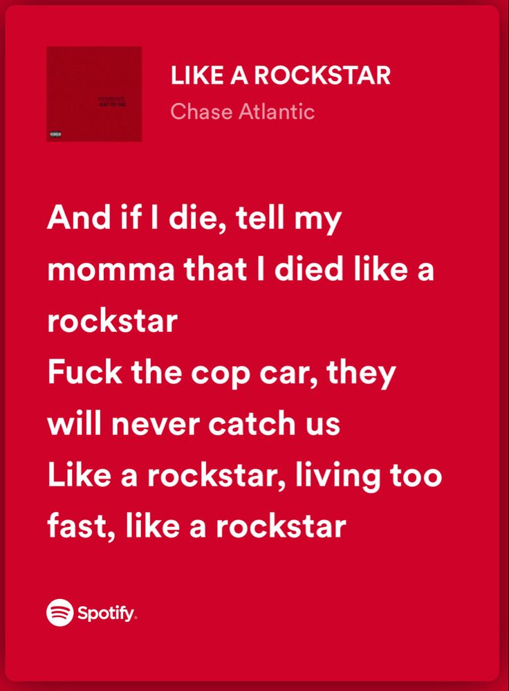 a red poster with the words like a rockstar and it's caption