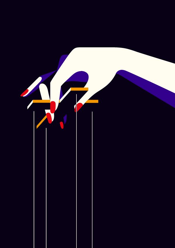 an illustration of two hands reaching for matches