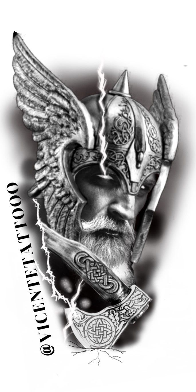 an image of a man with tattoos on his face and wings in the background,