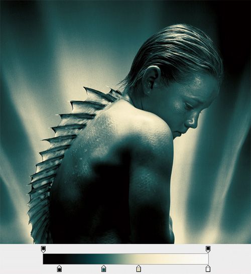 an image of a man with spikes on his back in the middle of a movie poster