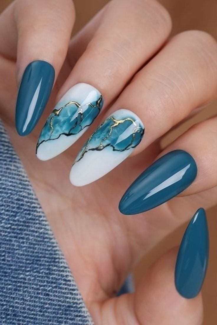 Cute Summer Nails | Best Nails of Summer 2023 Gel Nail Art Designs Unique, Cute Nails Aesthetic, Green Aesthetic Nails, Green Nails Aesthetic, Nails Inspiration Blue, Inspiration Nails, Short Coffin Nails, Aesthetic Nails, Nails Aesthetic