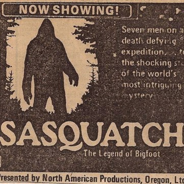 an old newspaper advertisement for sasquatch