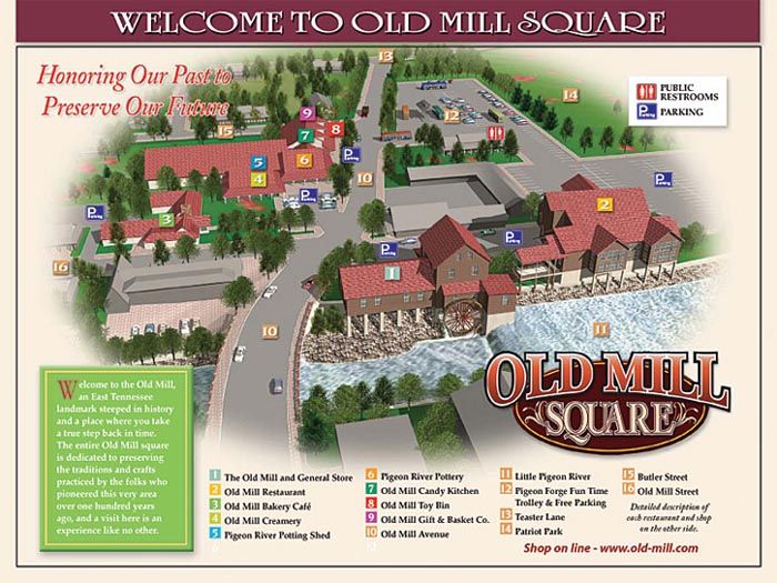 an old mill square map with information about it