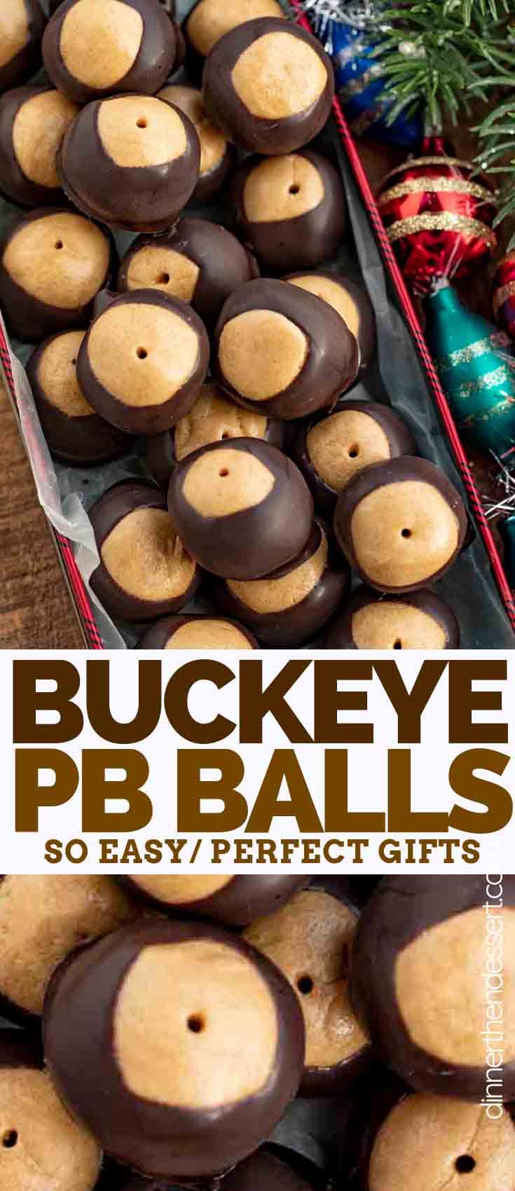 these buckeye pb balls are so easy to make and perfect for the holiday season