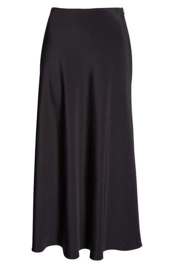 Both elegant and effortless, this ankle-skimming skirt is bias-cut from organic-silk stretch crêpe de Chine with beautiful drape and subtle luster. Hidden side-zip closure Unlined 94% silk, 6% elastane Dry clean Imported Designer Clothing Silk A-line Bottoms For Formal Occasions, Formal A-line Silk Bottoms, Elegant A-line Satin Maxi Skirt, Silk Skirt With Bias Cut And Relaxed Fit, Elegant A-line Bottoms For Evening, Elegant Asymmetrical Maxi Skirt For Night Out, Elegant Draped Pencil Skirt For Night Out, Elegant Wide Leg Satin Maxi Skirt, Evening Silk Midi Skirt