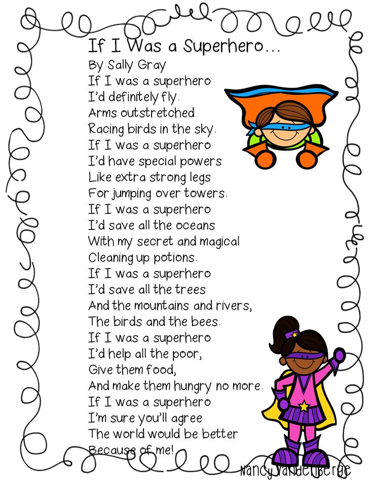 an image of a poem with the words it was a superhero