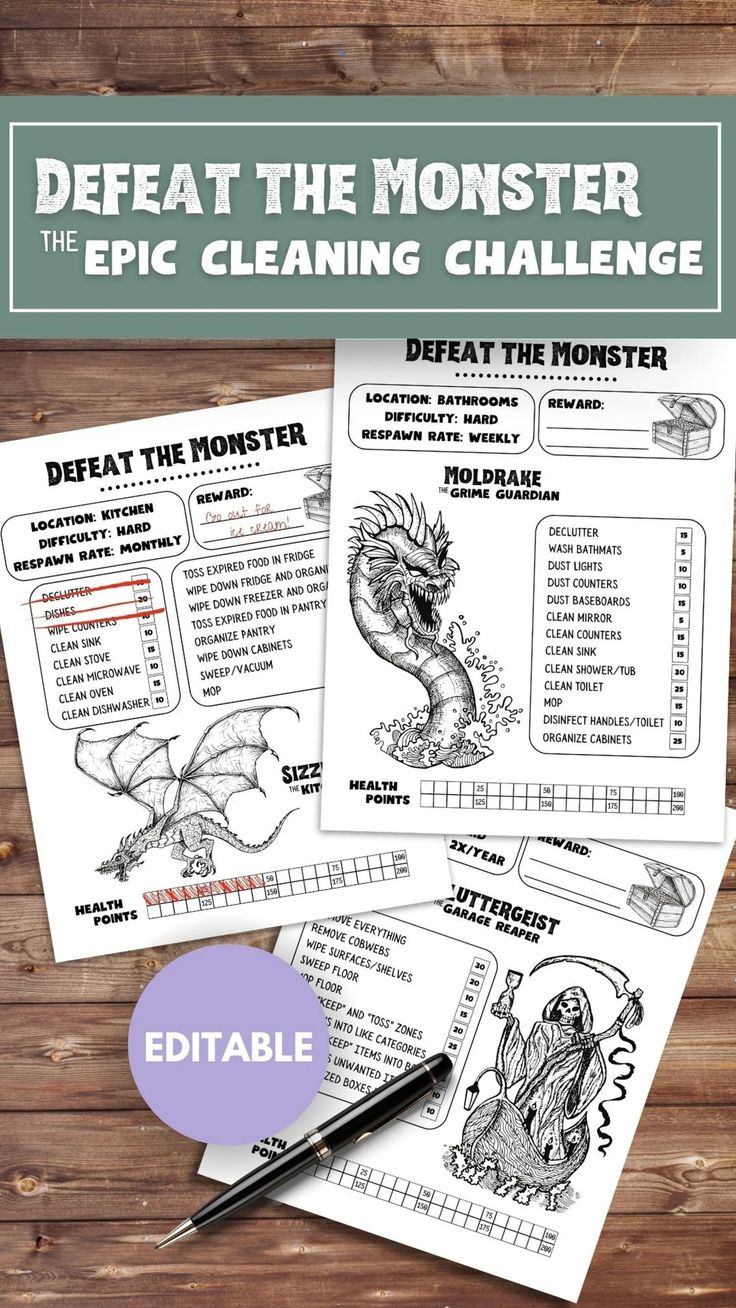 the printable worksheet to help kids learn how to write and draw their own monsters