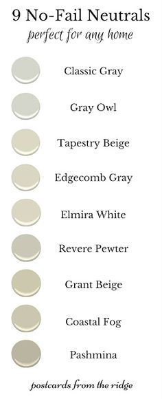 the different shades of gray paint are shown