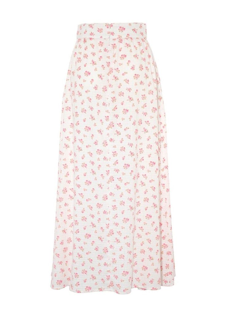 Pink Wardrobe, Modest Girly Outfits, Aesthetic Skirt, Lynn Painter, Pink Maxi Skirt, Pink Floral Skirt, Rose Skirt, Pretty Skirts, Cute Modest Outfits