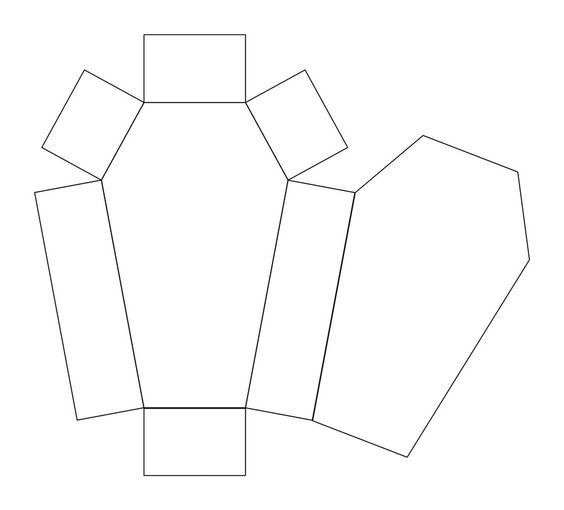 an outline of a vase with three sides cut out to look like it is sitting on the ground