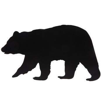 the silhouette of a bear is shown against a white background with no image to describe