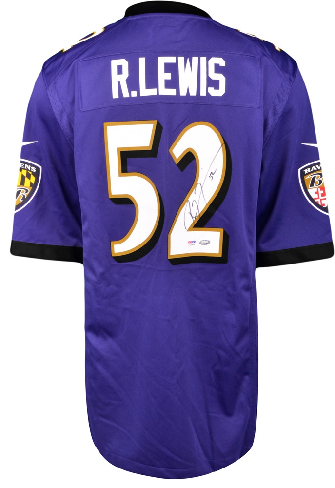 the jersey worn by baltimore football player r lewis