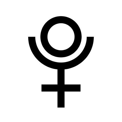 an image of a female symbol on a white background