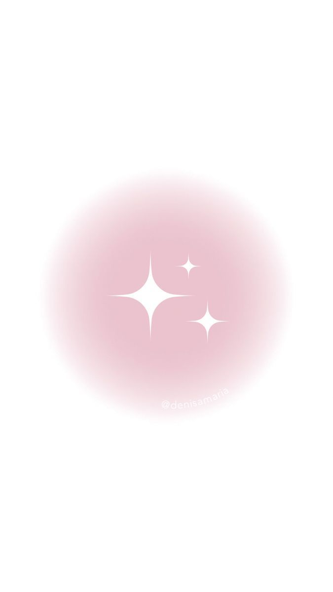 a pink circle with three stars on it