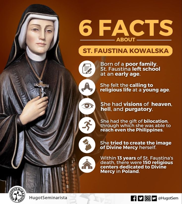 an image of the statue of st fustina kovalska with information about it