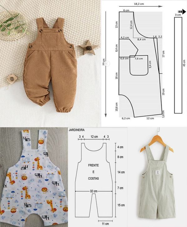 sewing patterns for baby overalls and bibs