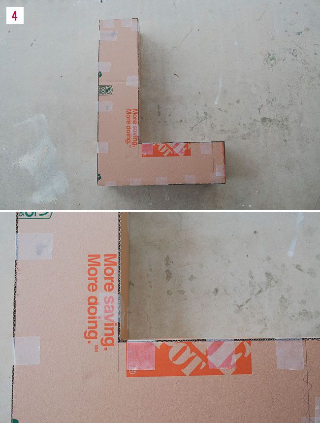 two pictures of the inside of a cardboard box