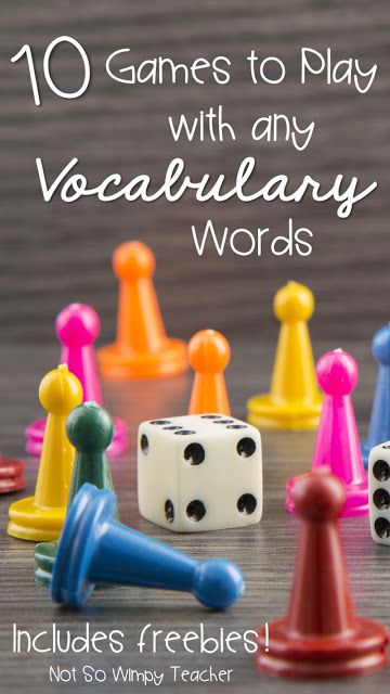 the words 10 games to play with any vocabilany words includes freebies