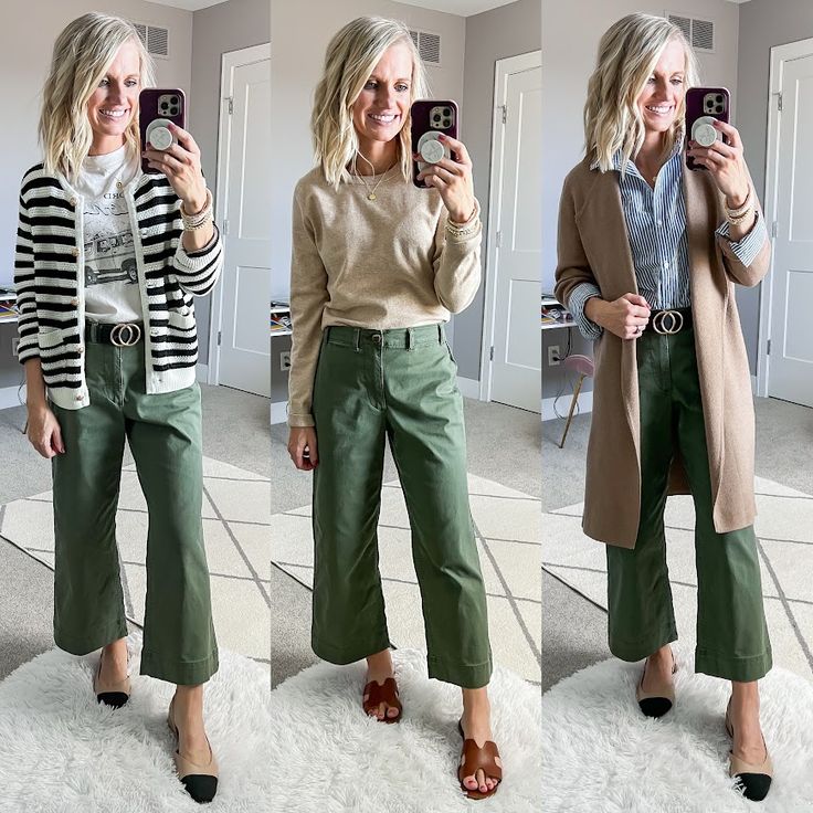 How to Build an Elevated Mom Spring Capsule Wardrobe - Thrifty Wife Happy Life Olive Pants Outfit, Olive Green Pants Outfit, Elegance Dress, Olive Pants, Wardrobe Capsule, Spring Capsule, Spring Capsule Wardrobe, Classy Fashion, Outfit Inspiration Fall