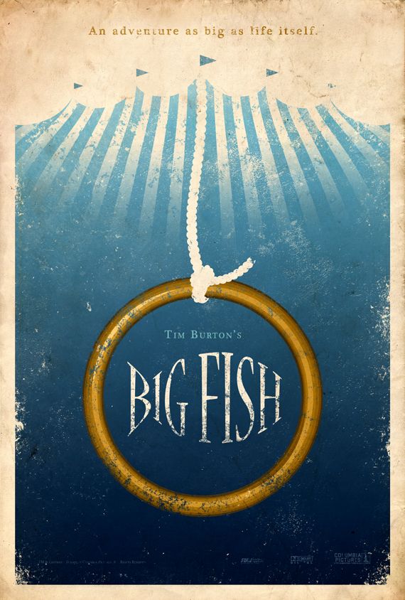 the big fish movie poster with an image of a person on a ring